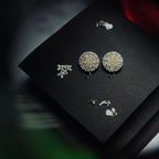 Golden Bloom Crystal Stud Earrings | Noore by Neetu Kaushal