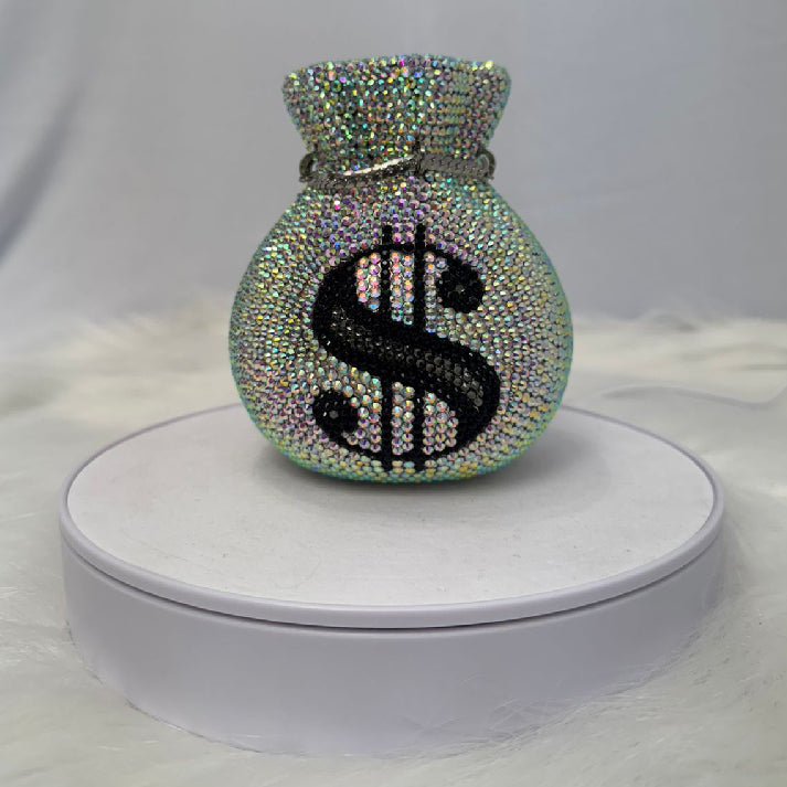 Luxury Crystal Money Bag Clutch – Sparkling Rhinestone Evening Purse