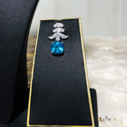 Multicolour Crystal Charm Necklace Set with Matching Drop Earrings