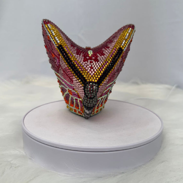 Vibrant Crystal Crown Clutch