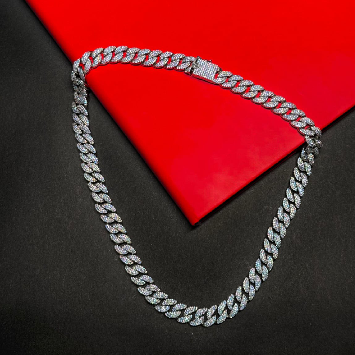 20-Inch Iced Cuban Link Diamond Necklace | Noore by Neetu Kaushal