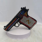 Crystal Art Pistol-Shaped Novelty Clutch