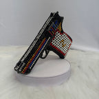 Crystal Art Pistol-Shaped Novelty Clutch