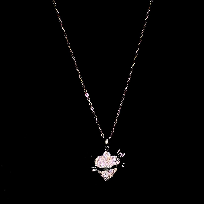 Crystal Heart Pendant Set – Necklace & Stud Earrings Combo