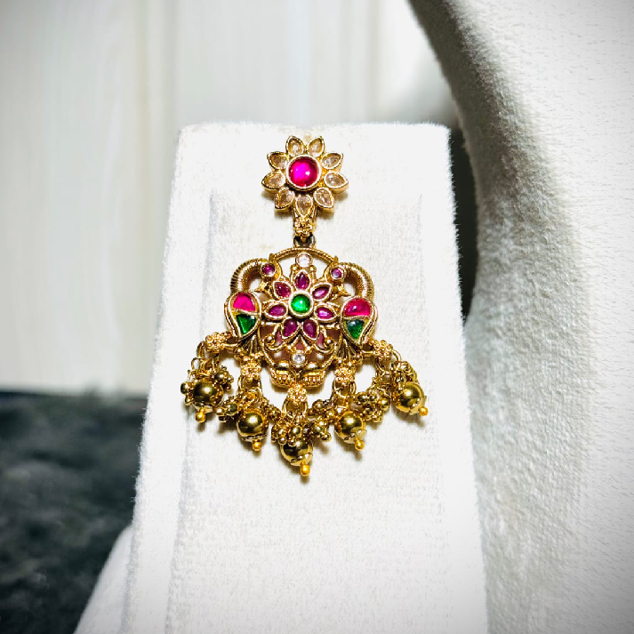 Royal Antique Kundan Choker Set with Statement Earrings