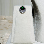 Emerald Green Stone Necklace Set with Matching Stud Earrings