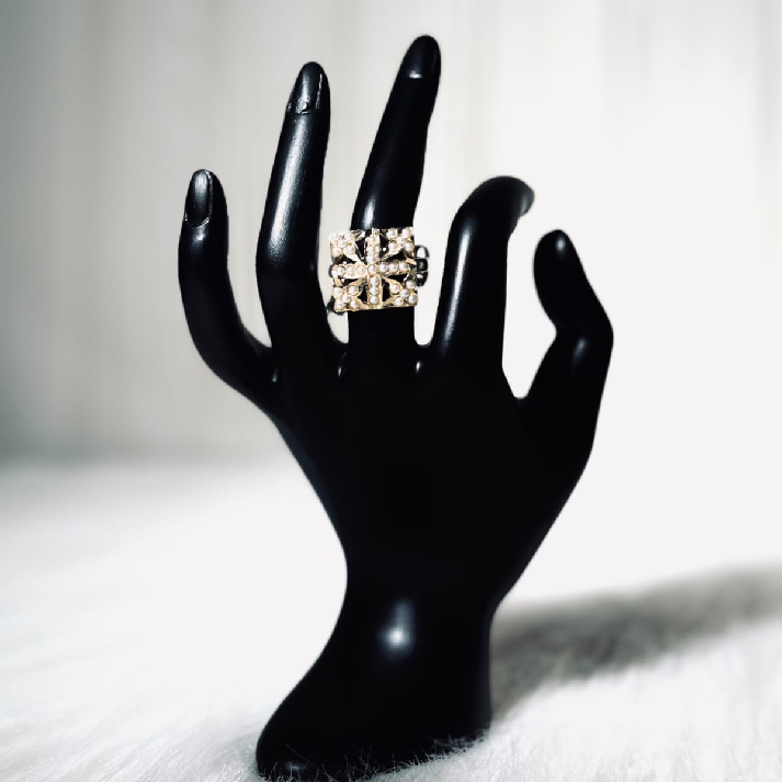 Classic American Diamond Choker Set with Matching Earrings & Ring