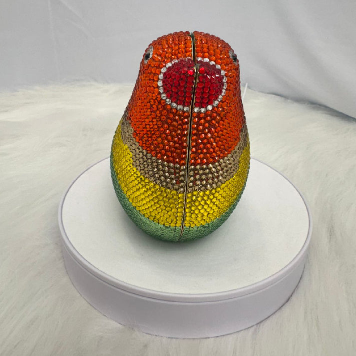 Crystal Finch Charm Clutch