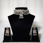 Classic American Diamond Choker Set with Matching Earrings & Ring