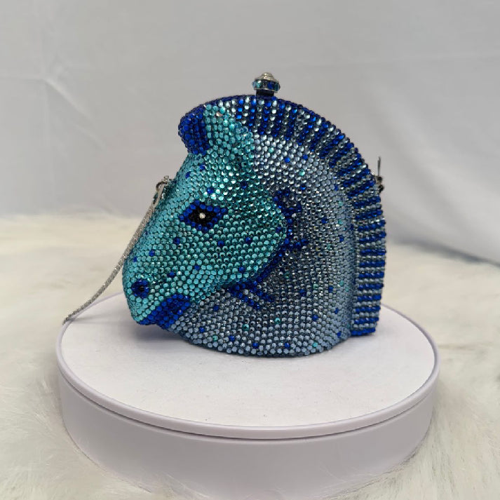 Azure Stallion Luxury Clutch