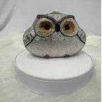 Silver Owl Crystal Luxury Clutch – Statement Evening Bag