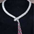 The Majestic Crimson Serpent: Ruby & Diamond High-Jewelry Set