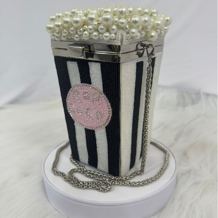Pearl Popcorn Box Clutch