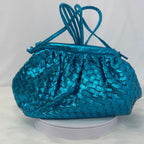 Electric Blue Woven Clutch