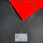 Iced Luxe Credit Card Pendant Chain for Men