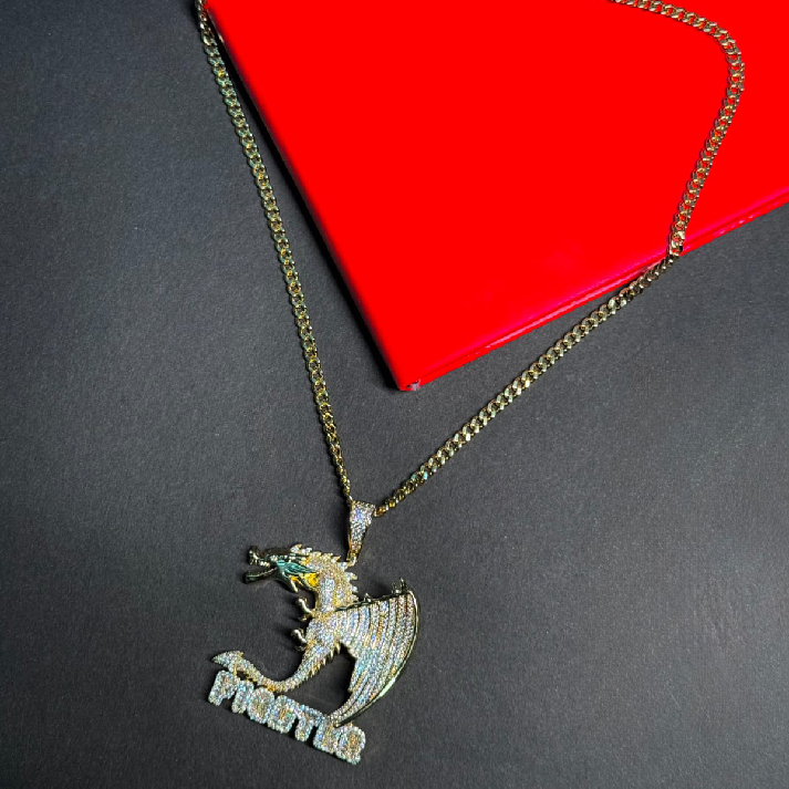 Iced Dragon Power Statement Chain for Men