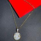 Iced Fortune Wheel Medallion Chain for Men