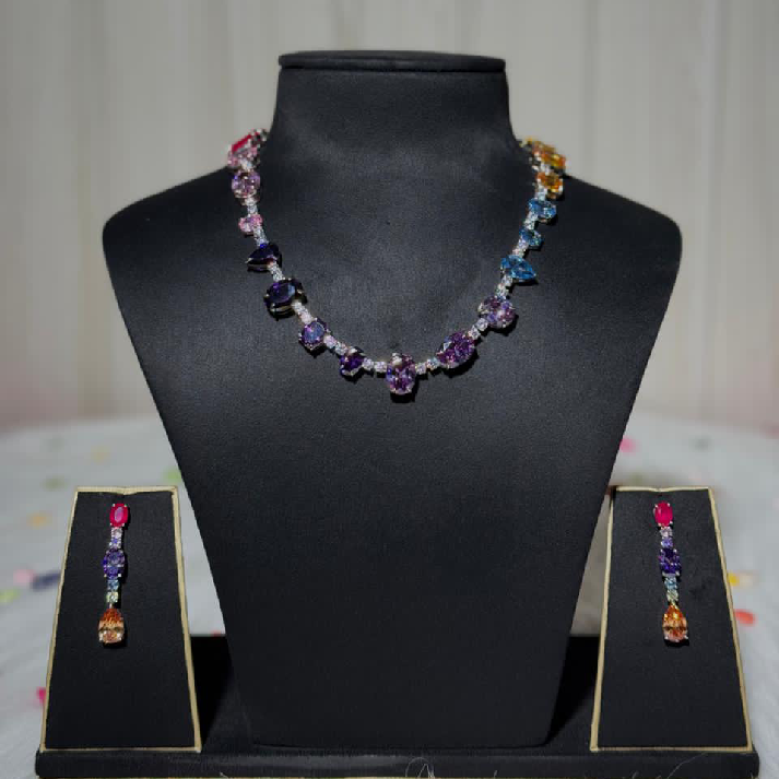 Noore Prism Royale Multicolor Gemstone Necklace Set