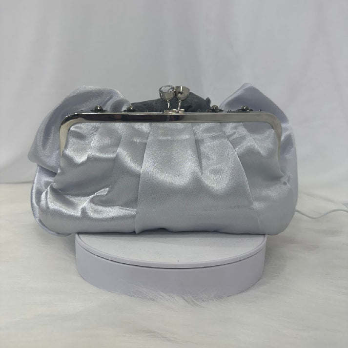 Silver Rose Clutch