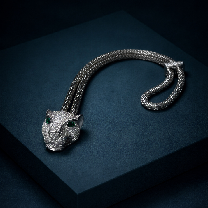 Midnight Panther Pavé Necklace