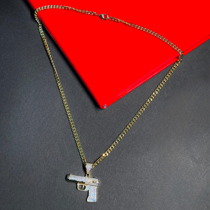 Iced Blaster Statement Pendant Chain for Men