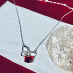 Ruby Glow Pendant & Crystal Bracelet Combo