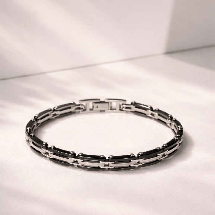 Men’s Dual-Tone Steel Bracelet – Refined Edge by Noore