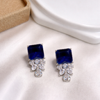 Noore Midnight Sapphire CZ Long Necklace Set