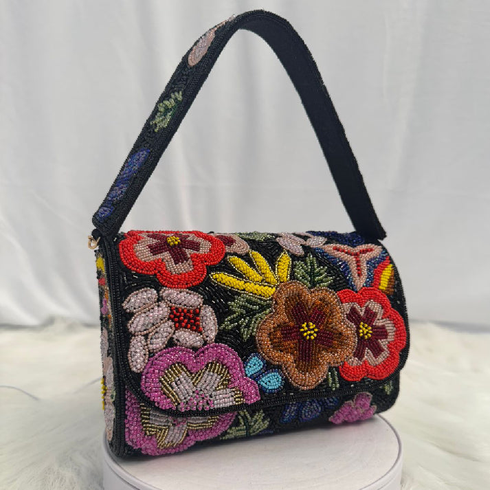 Floral Black Bag