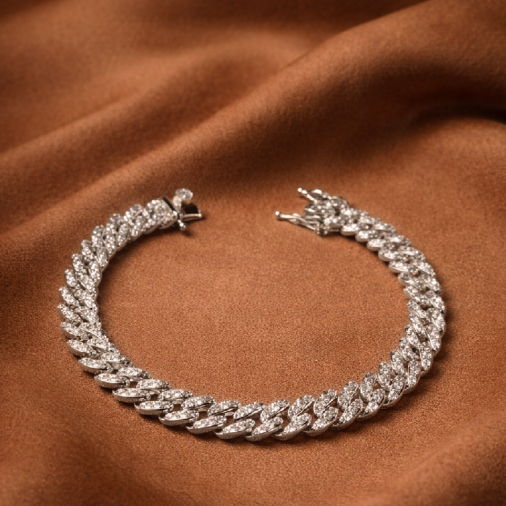 Men’s Iced Cuban Link Bracelet – Statement Shine by Noore