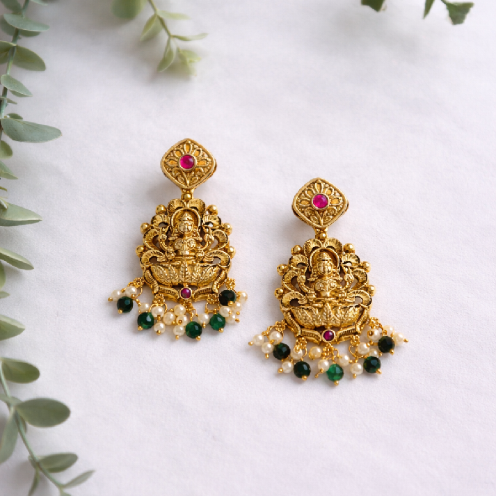 Regal Heritage Temple Necklace Set by Noore by Neetu Kaushal