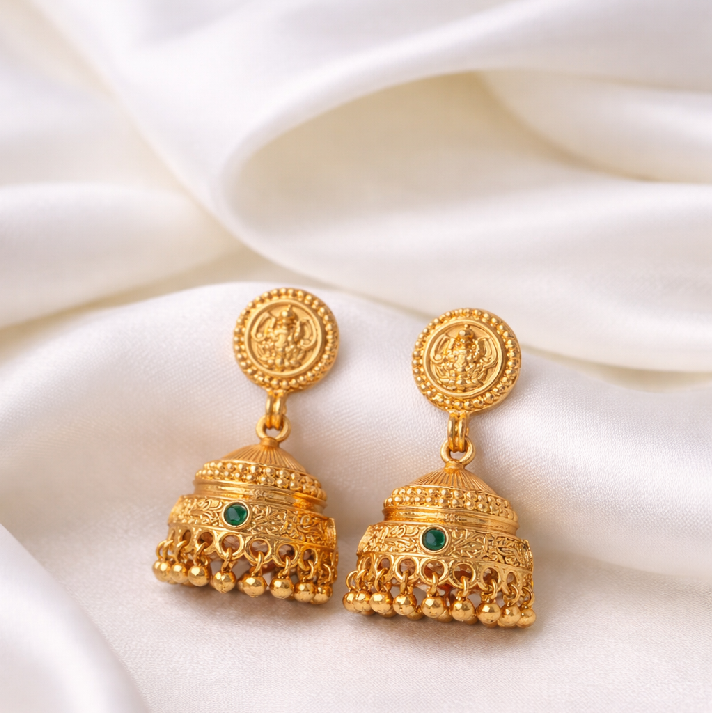 Noore Emerald Beaded Coin Necklace Set