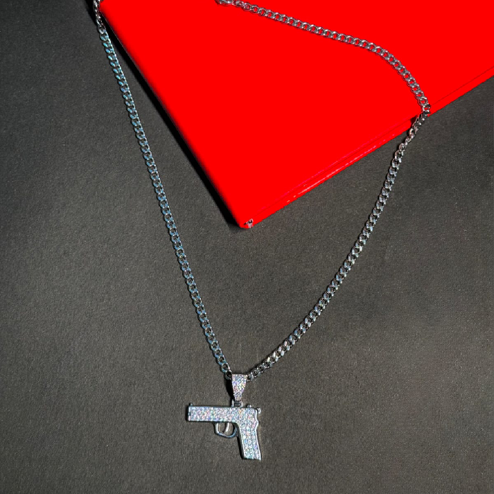 Iced Shadow Blaster Pendant Chain for Men