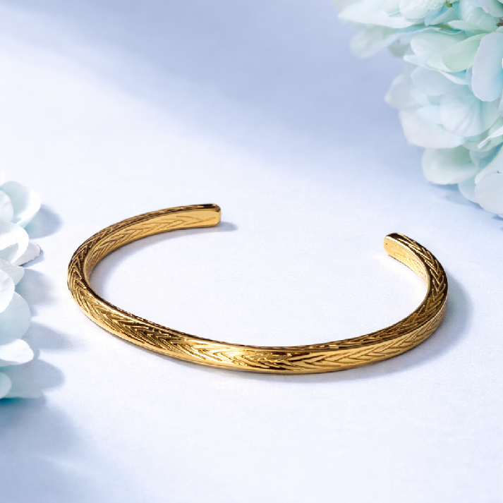 Golden Whisper Cuff Bracelet