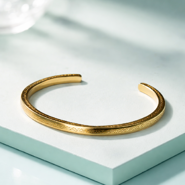 Sunlit Grace Gold Cuff