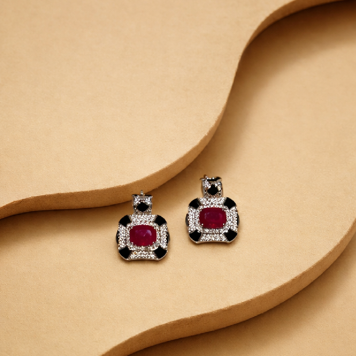 Midnight Ruby Kundan Necklace Set