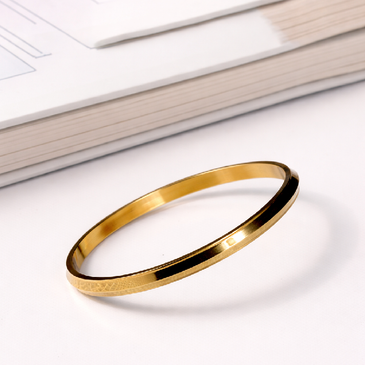 Noore by Neetu Kaushal Classic Gold-Tone Minimal Bangle Bracelet – Sleek & Elegant Design