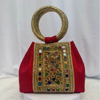 Regal Red Mirror Handbag