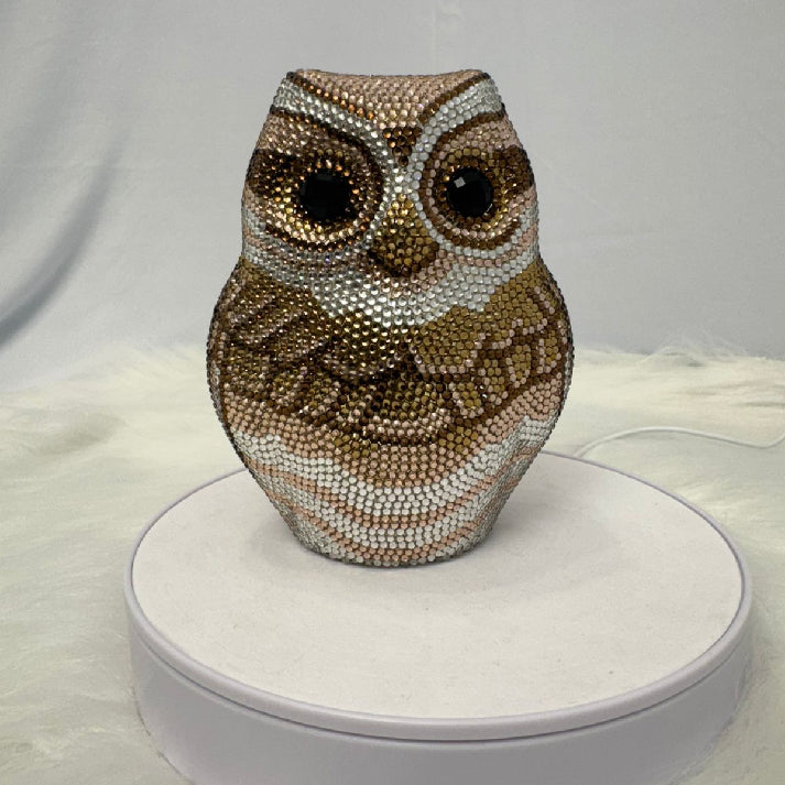 Gold & Bronze Owl Crystal Clutch – Noore by Neetu Kaushal