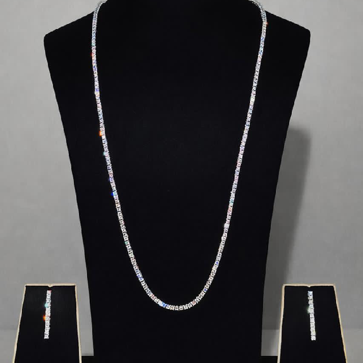 Noore Classic Radiance Diamond Tennis Necklace Set