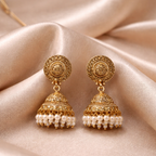 Noore Elegant Gold Layered Pearl Necklace Set