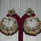 Grand Polki Kundan Chandbali Earrings with Pearl & Bead Detailing