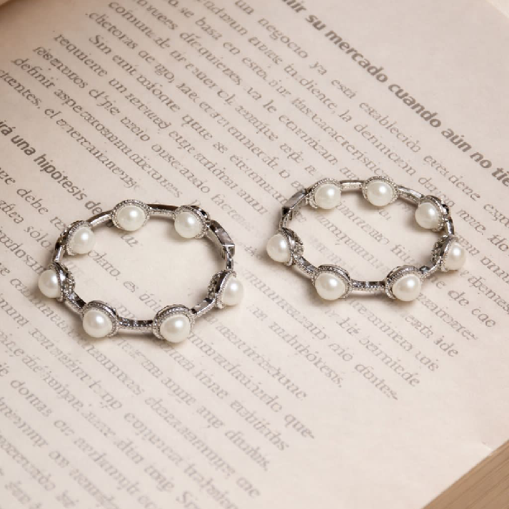 Classic Pearl Halo CZ Earrings – Noore by Neetu Kaushal ✨