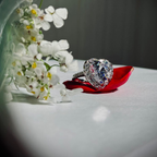 Eternal Spark Heart Halo Ring – Noore by Neetu Kaushal