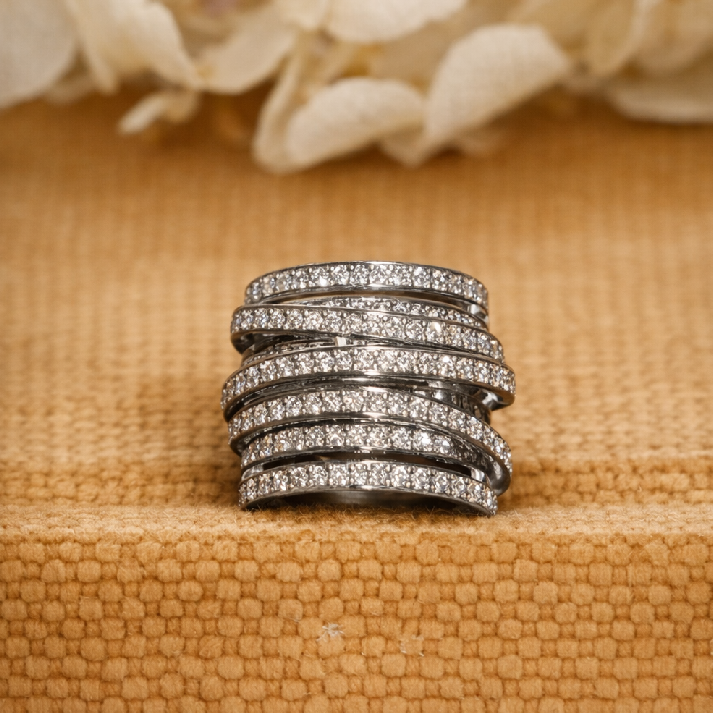 Twilight Sparkle CZ Multi-Layer Statement Ring ✨