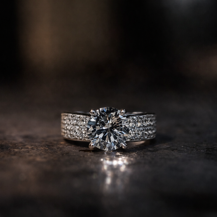 Classic Round Solitaire CZ Ring for Girls ✨