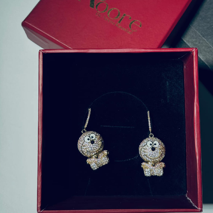 Sparkling Owl Drop Earrings – Noore by Neetu Kaushal