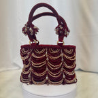 Regal Ruby Beaded Potli Bag
