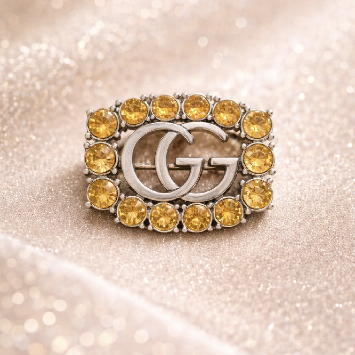 Golden Radiance Statement Brooch
