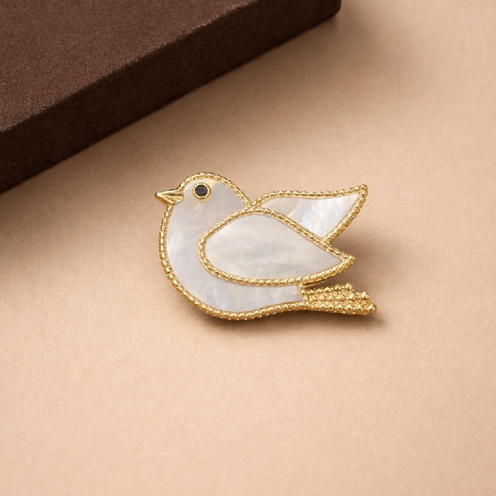Delicate Bird Motif Brooch